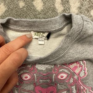 Toddler KENZO Grey & Pink Sweatshirt Size 4